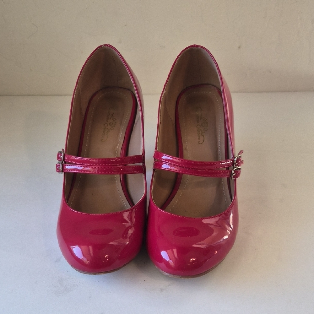 Journee Collection Red Patent Mary Jane Heels
